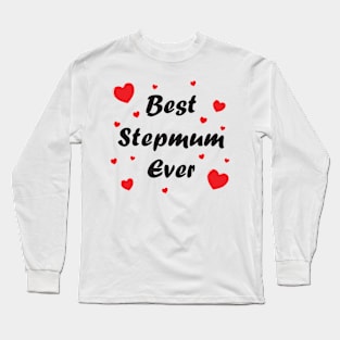 Best step mum ever heart doodle hand drawn design Long Sleeve T-Shirt